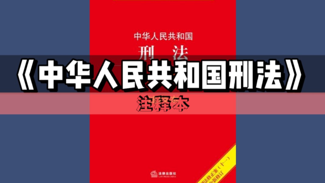 《中华人民共和国刑法》注释本哔哩哔哩bilibili