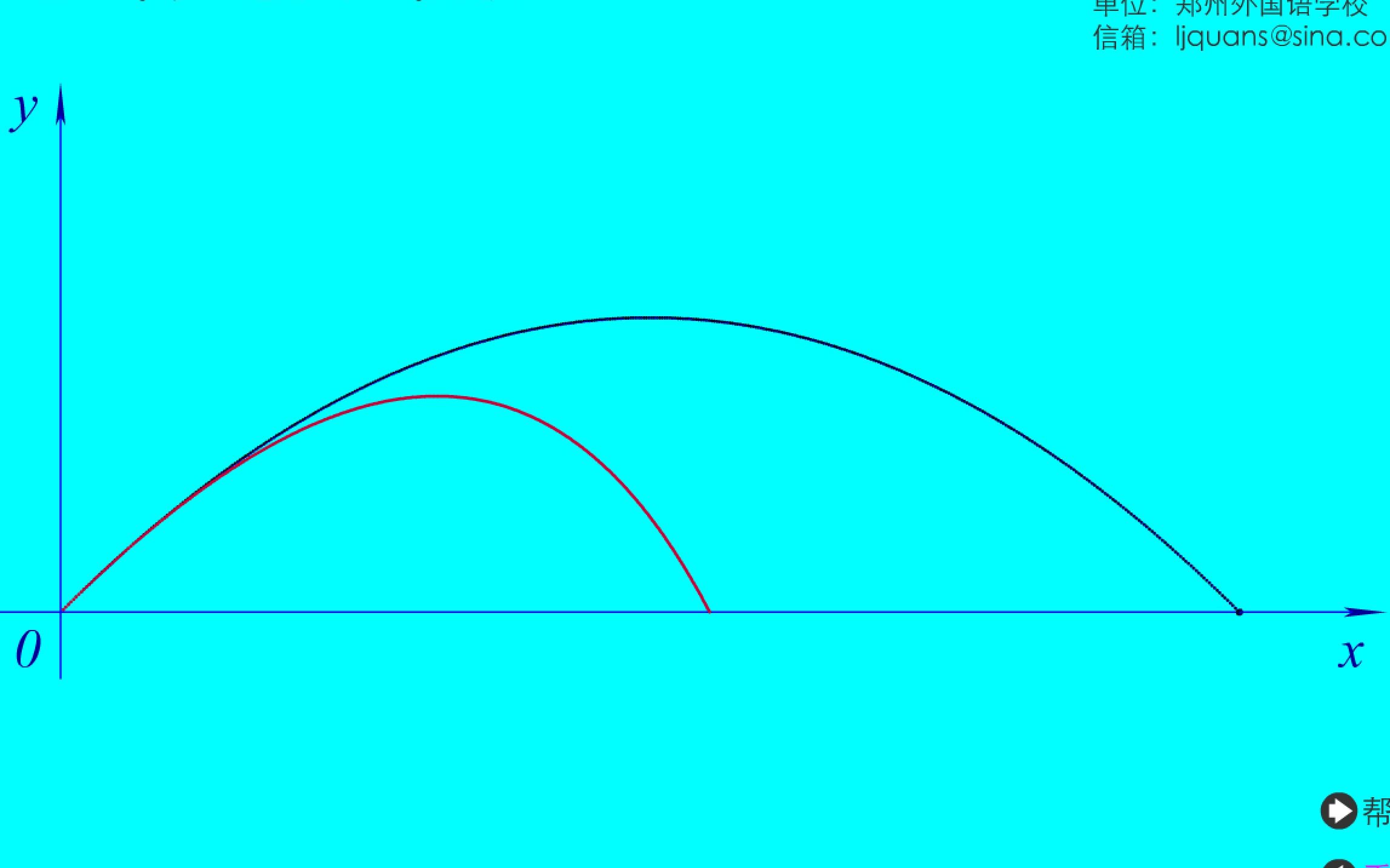 弹道曲线与理想抛物线比较