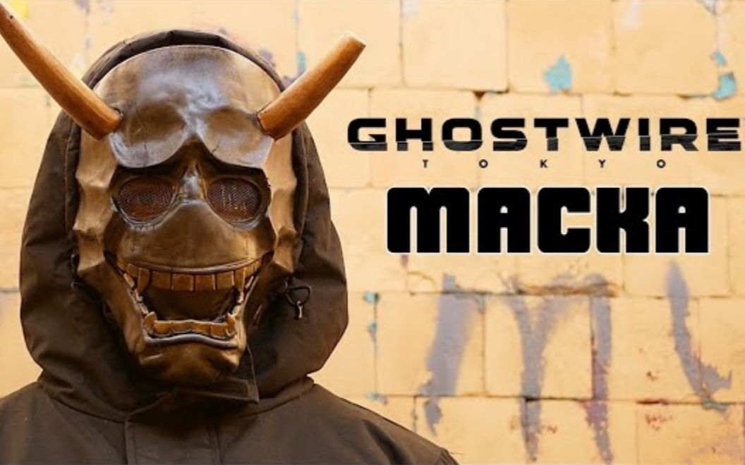 泥塑还原《幽灵线:东京》日本武士面具,满屏的压迫感