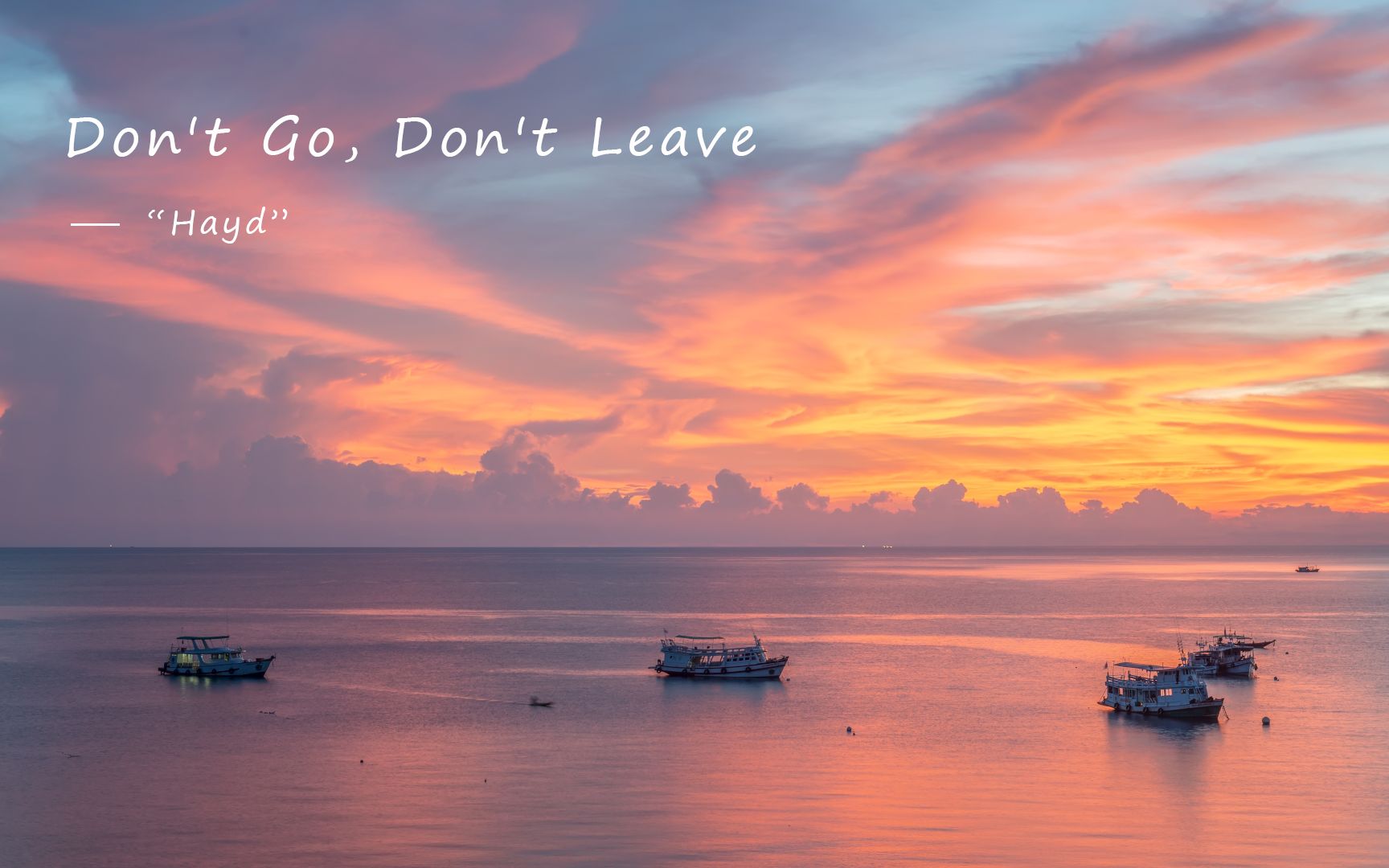 [图]“我喜欢在安静的深夜听音乐”《Don't Go, Don't Leave》