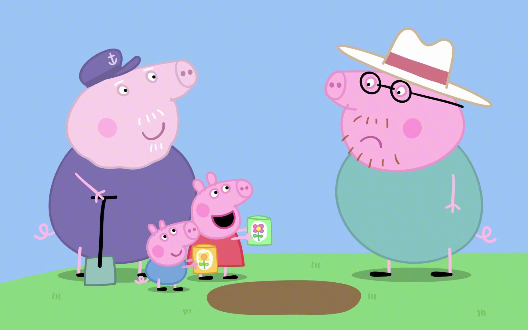 小猪佩奇:佩奇呵护自己的花园,期待作物长出来的时间真漫长