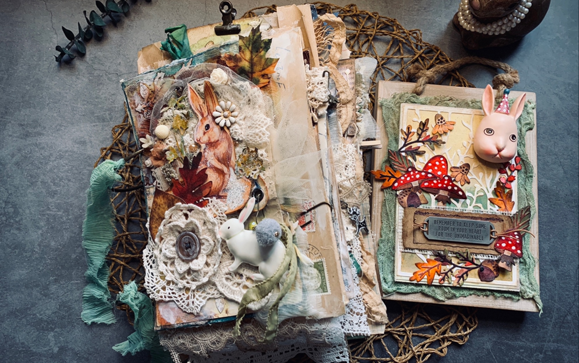 junk journal 森林里的精灵.兔子篇