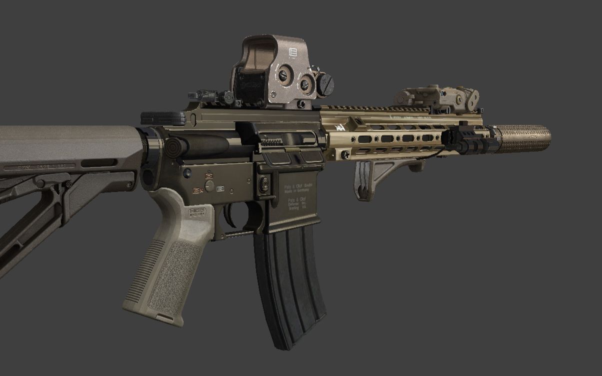 【cs起源】铁棕hk416mod发布_演示