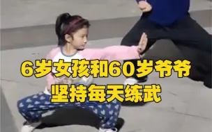 Descargar video: 6岁女孩和60岁爷爷练武，“每天坚持一个半小时”，爷爷是沈丘查拳第五代传承人