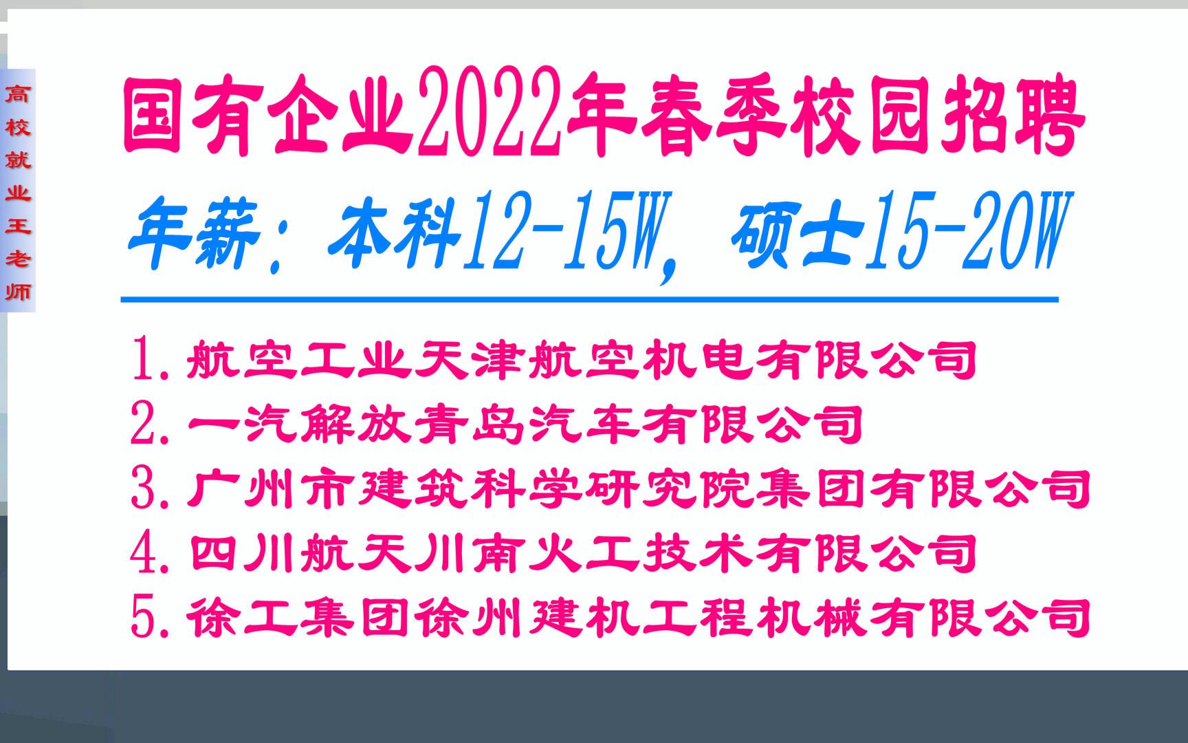 2022校园招聘:年薪本科1215W,硕士1520W,5家国企招聘多岗位,本科及以上可报哔哩哔哩bilibili