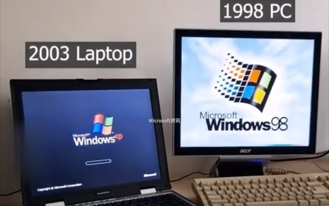 微软windowsxp和windows98操作系统启动