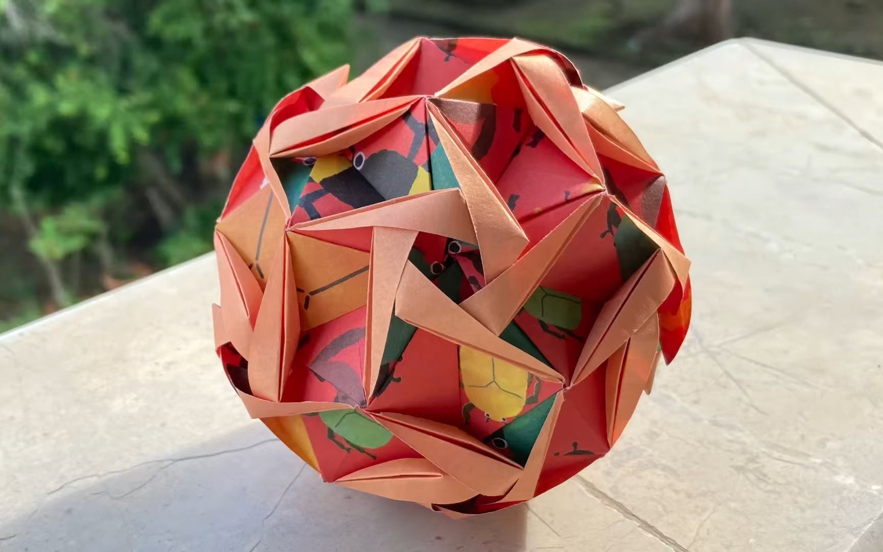 【prworigami】米香玫瑰折纸花球制作教程basmati rose kusudama