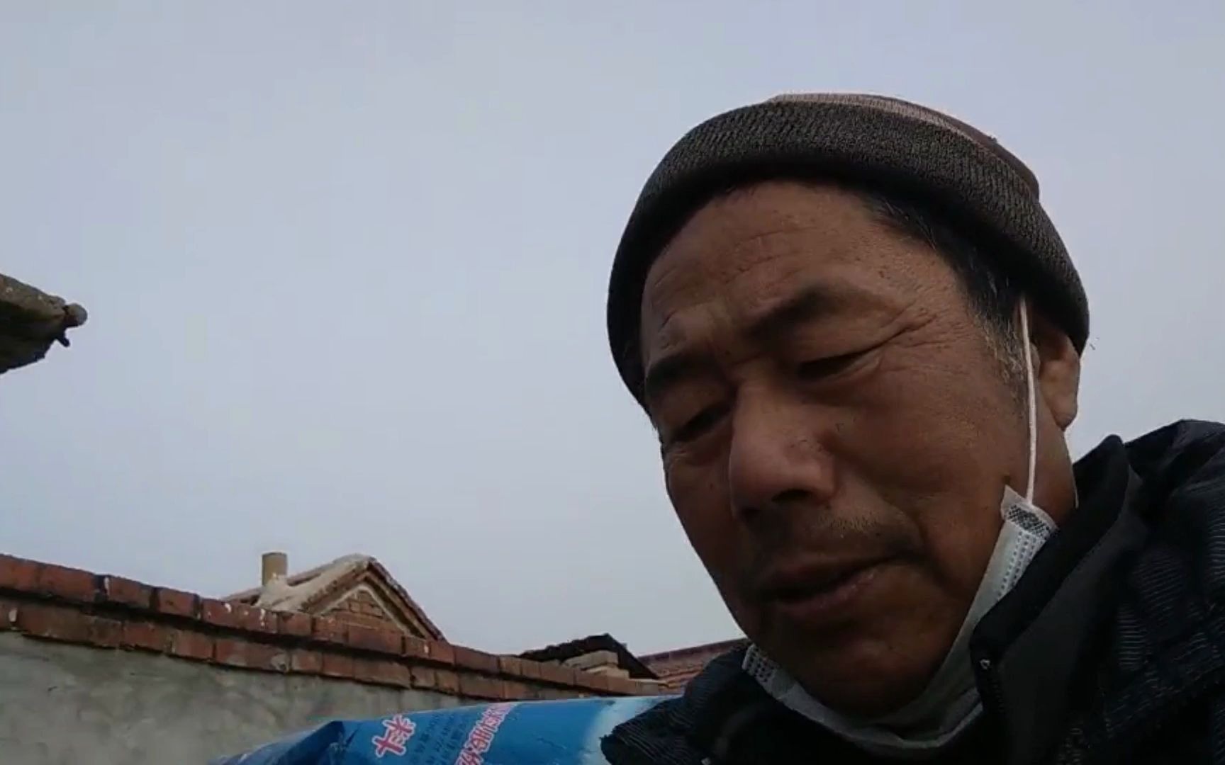 看农民老戴,如何冬天种树,给小树做保暖