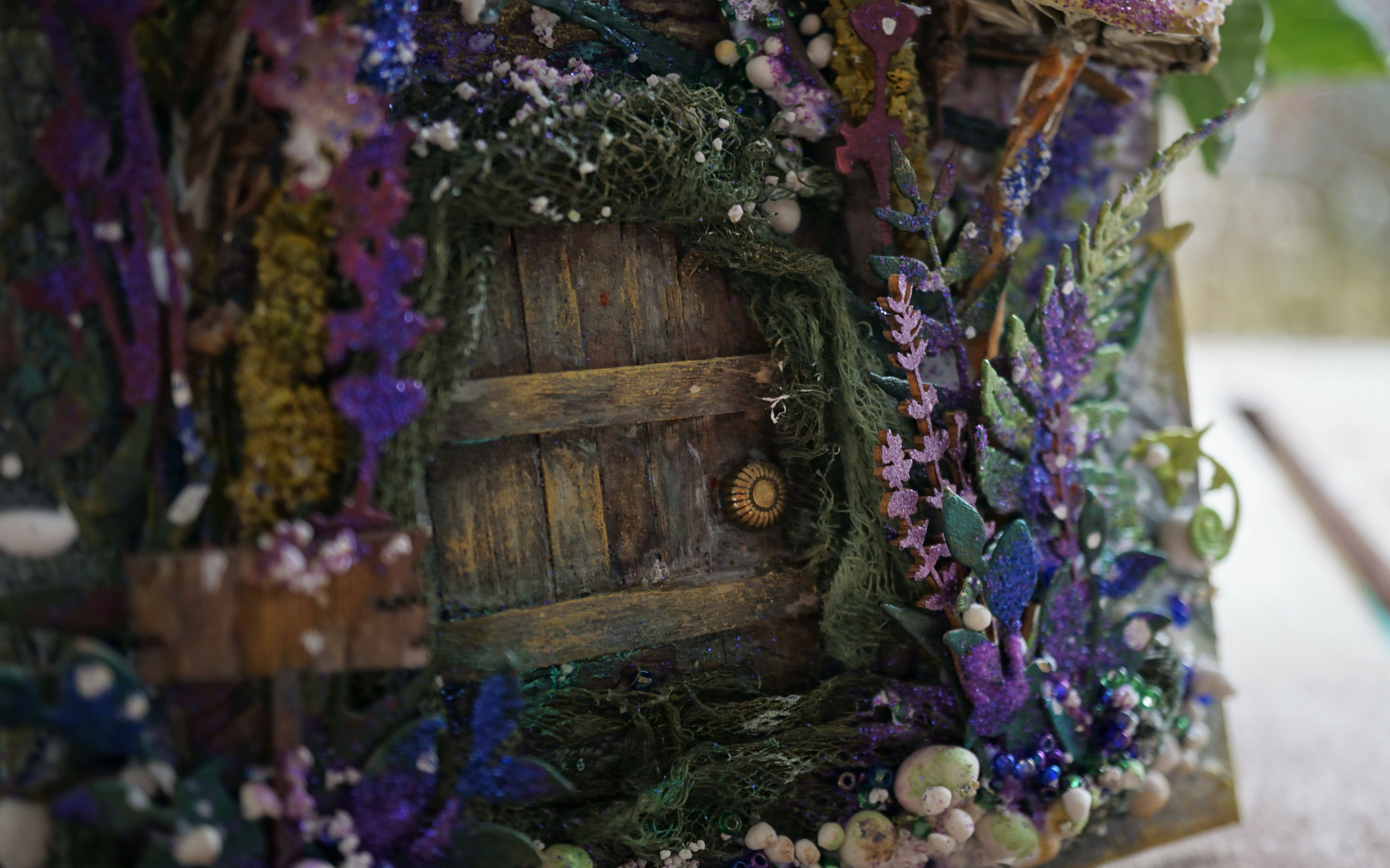 mixed media 混合媒介 精灵屋 fairy house