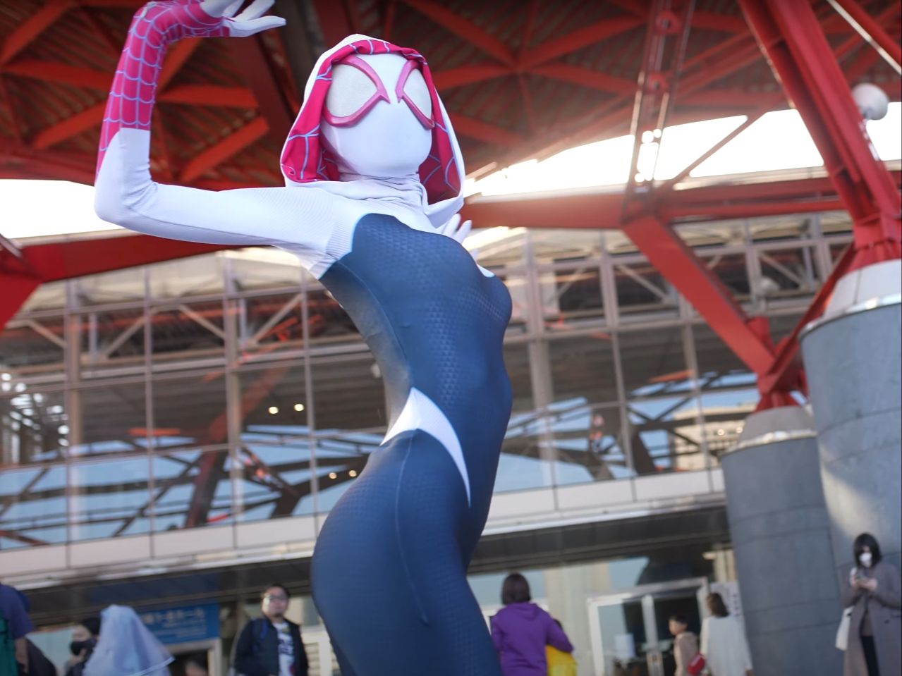 东京漫展 多个知名女性角色 cosplay 岛国角色扮演 肥宅快乐展