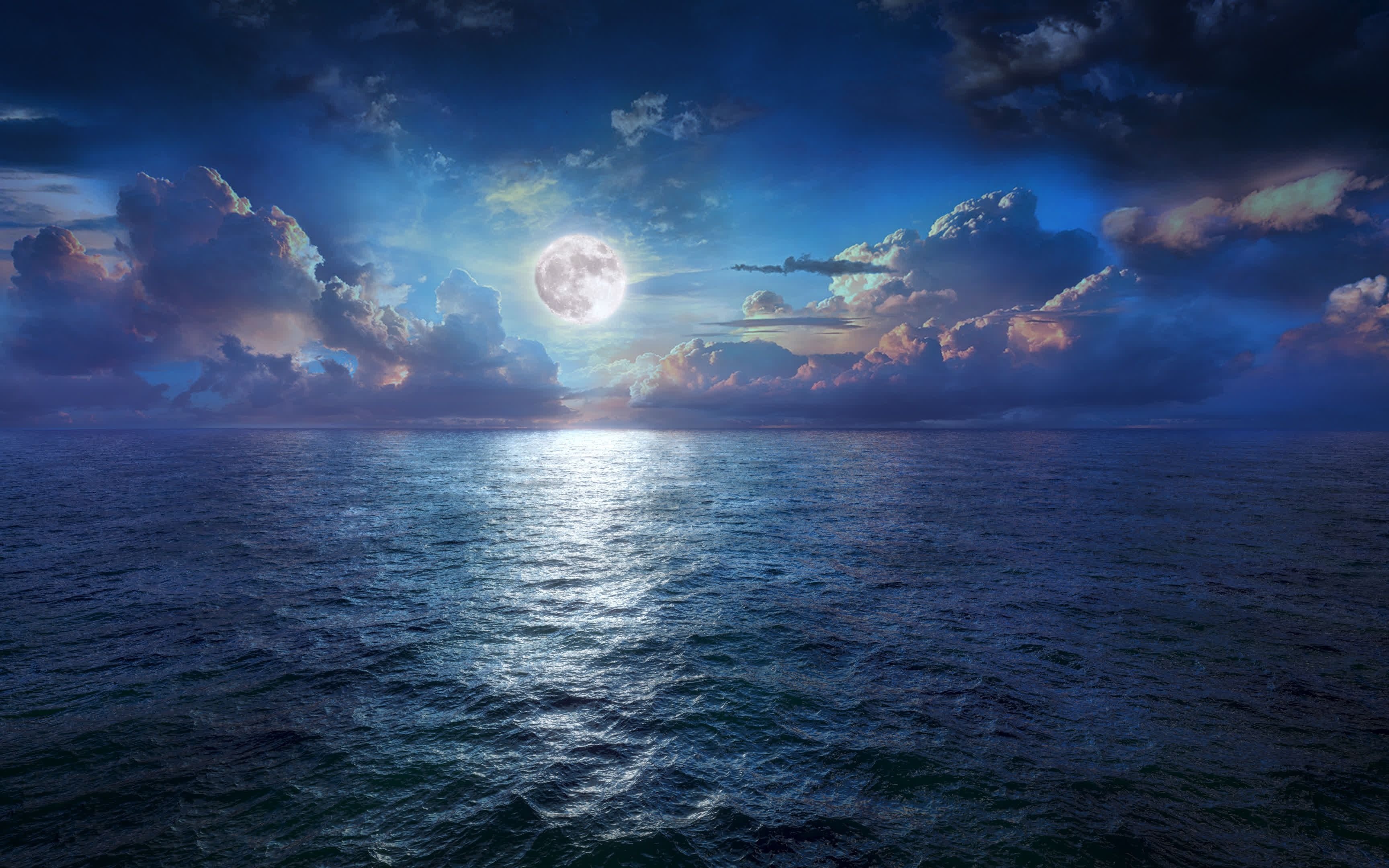 海面月夜_4k_循环动画_哔哩哔哩_bilibili