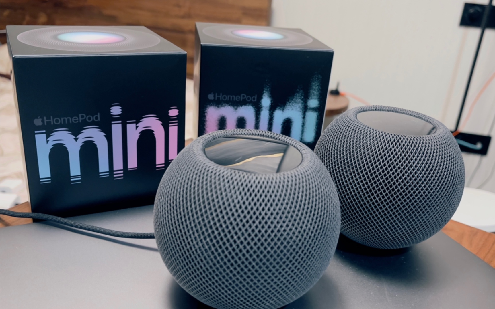【homepod mini】开箱视频!两个可以组立体声了,双倍快乐!