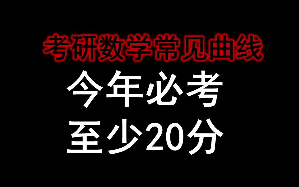 今年考场必考的考研数学图,至少有20分,赶紧看起来哔哩哔哩bilibili