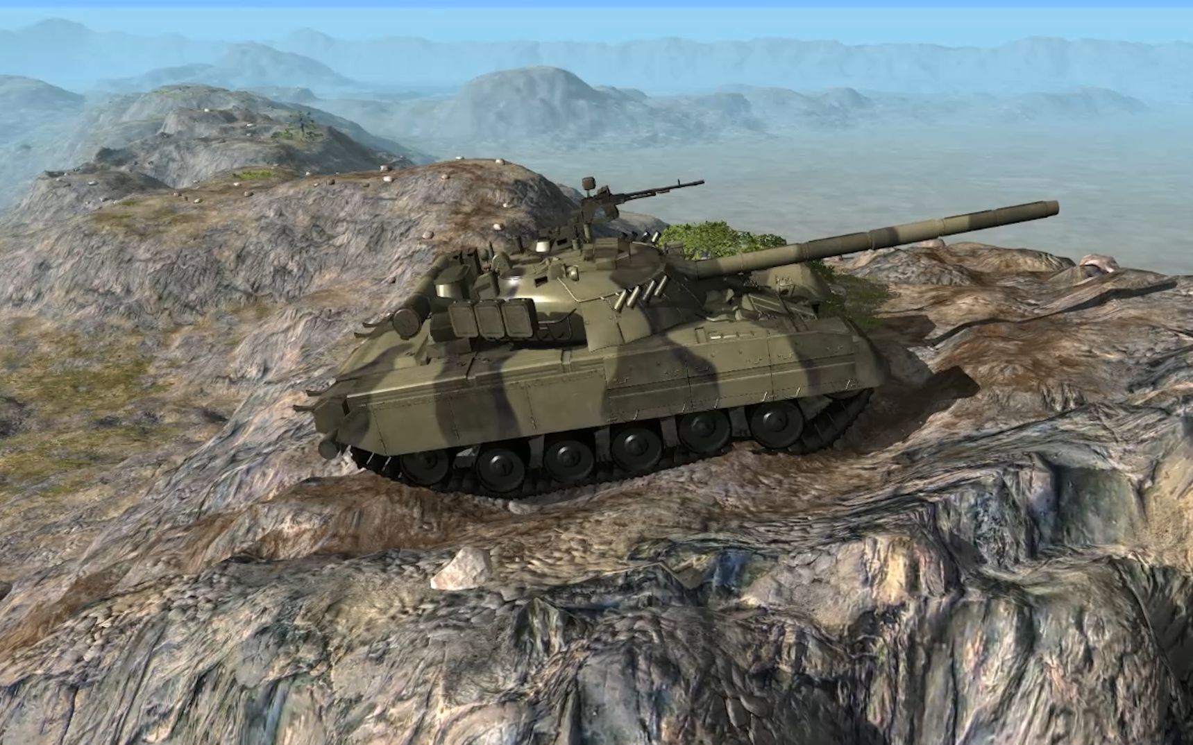 beamng:开t-80ud型坦克去越野!一路"过关斩将",如履平地