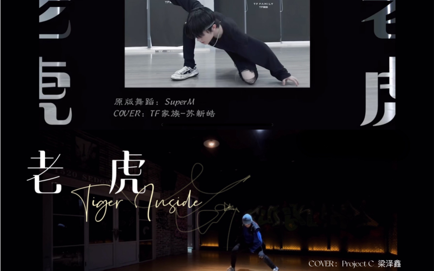 [图]【苏新皓】【梁泽鑫】TF家族三代练习生&JYP中国练习生cover《老虎 Tiger Inside》原版：Super M