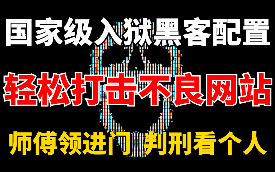 【已入狱9999人】师傅领进门,判刑看个人,学完轻松打击不良网站!从入门到入狱,你还敢学吗?哔哩哔哩bilibili