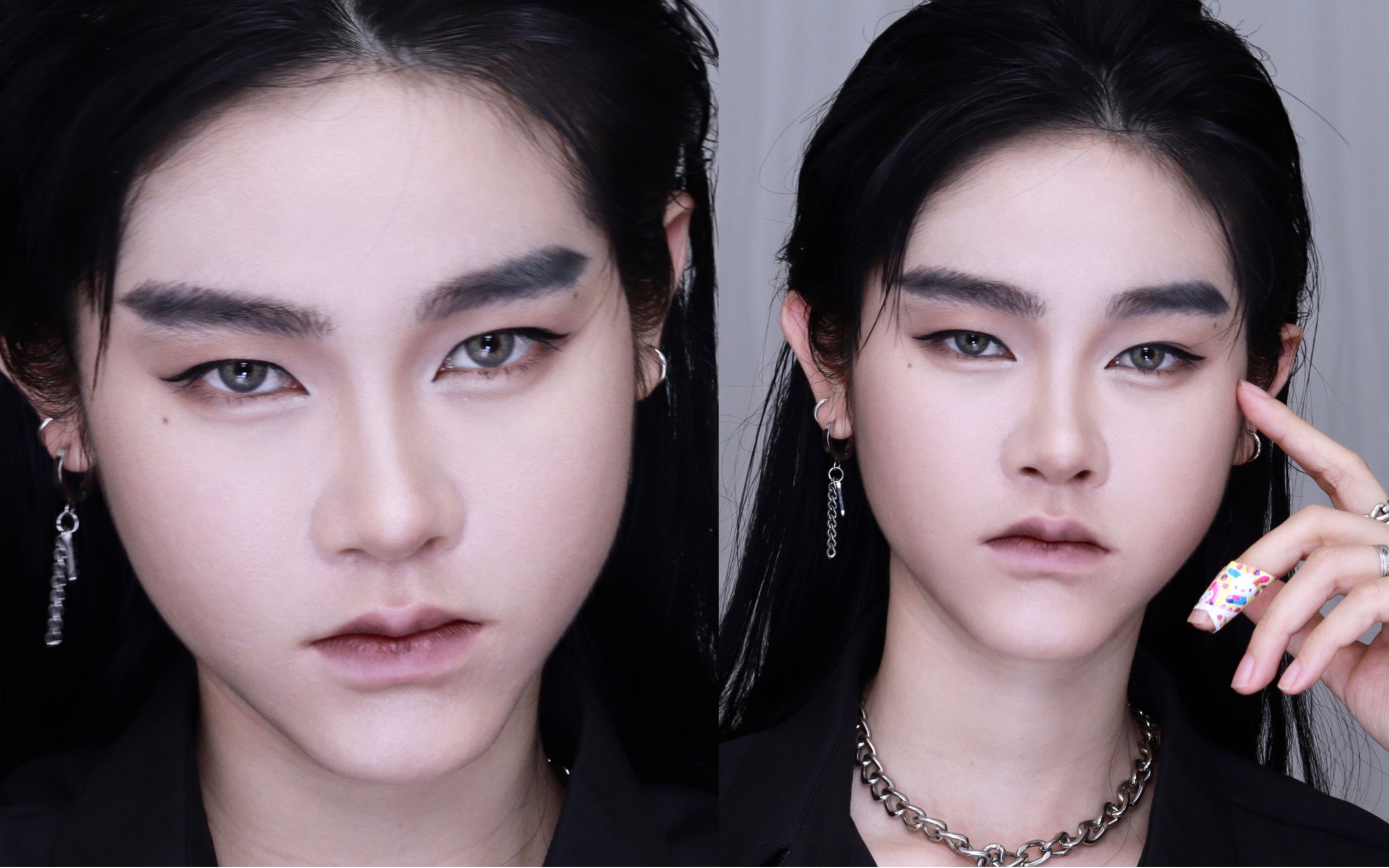 活动作品霸气中性风妆容妆前我是谁妆后你是谁