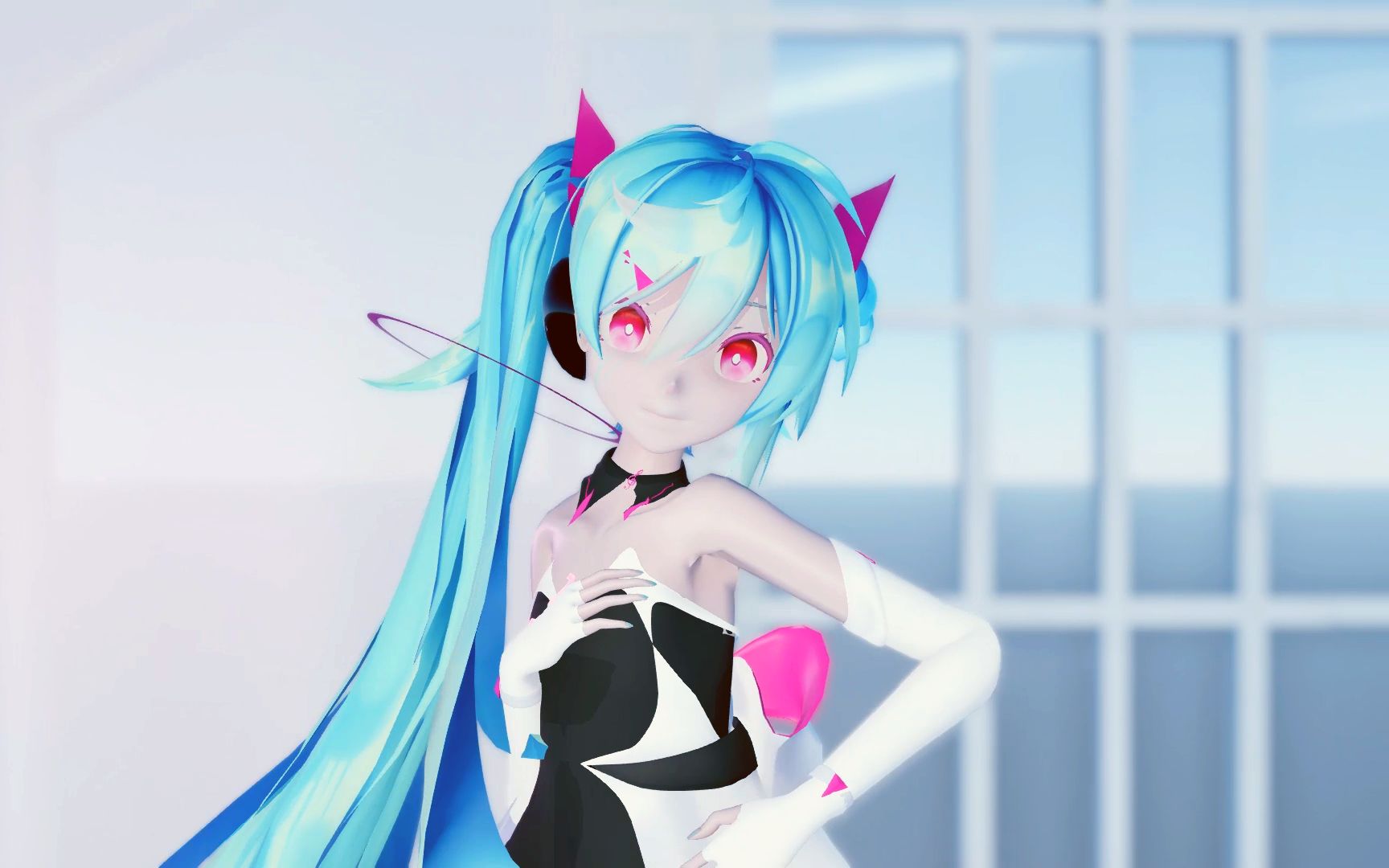 看起来傻傻的呆萌呆萌的初音未来酱