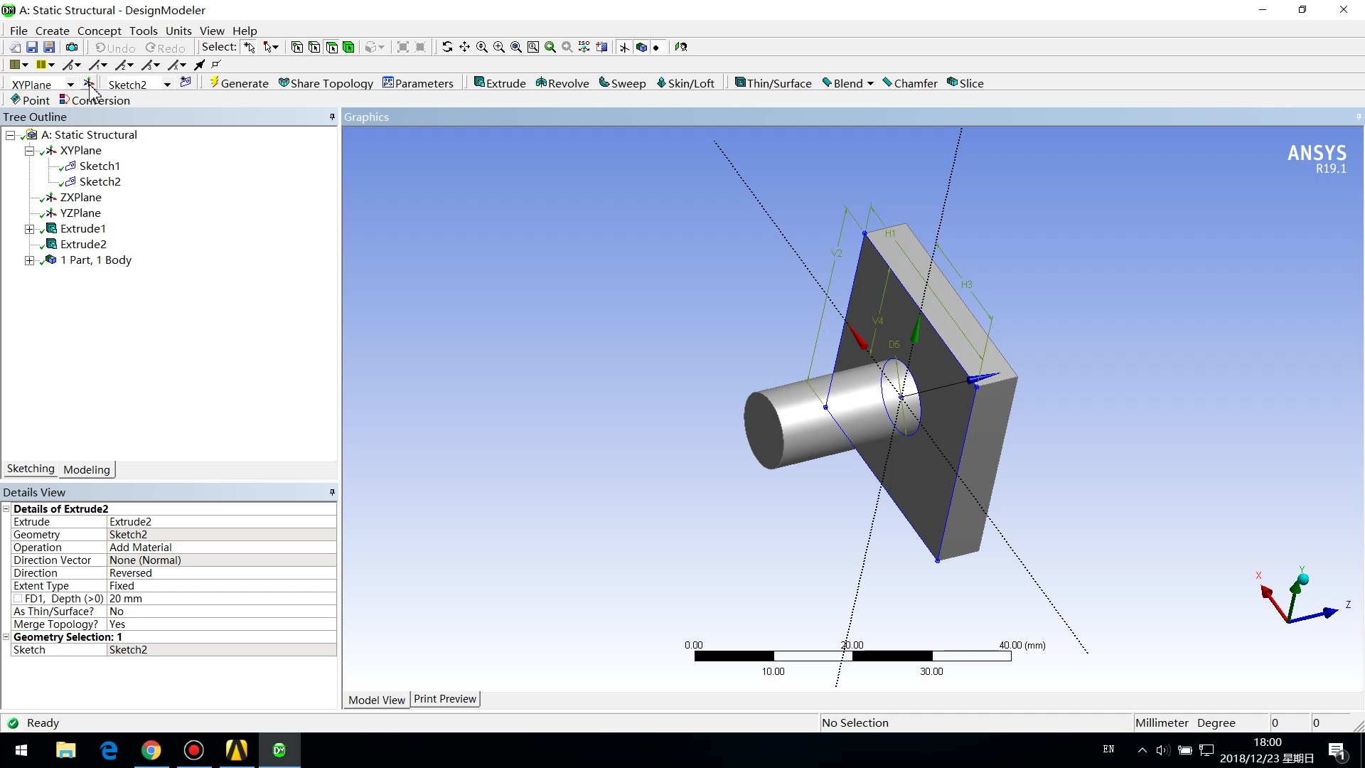 [图]ANSYS16.0-WorkBench基础教程  底座建模 静力分析