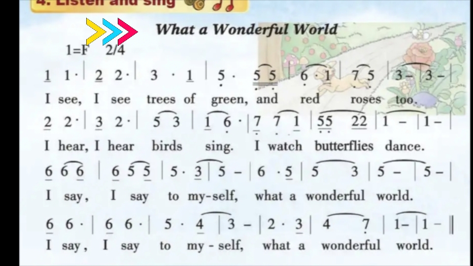 What a Wonderful World 好听又好唱的小学英语歌曲.哔哩哔哩bilibili