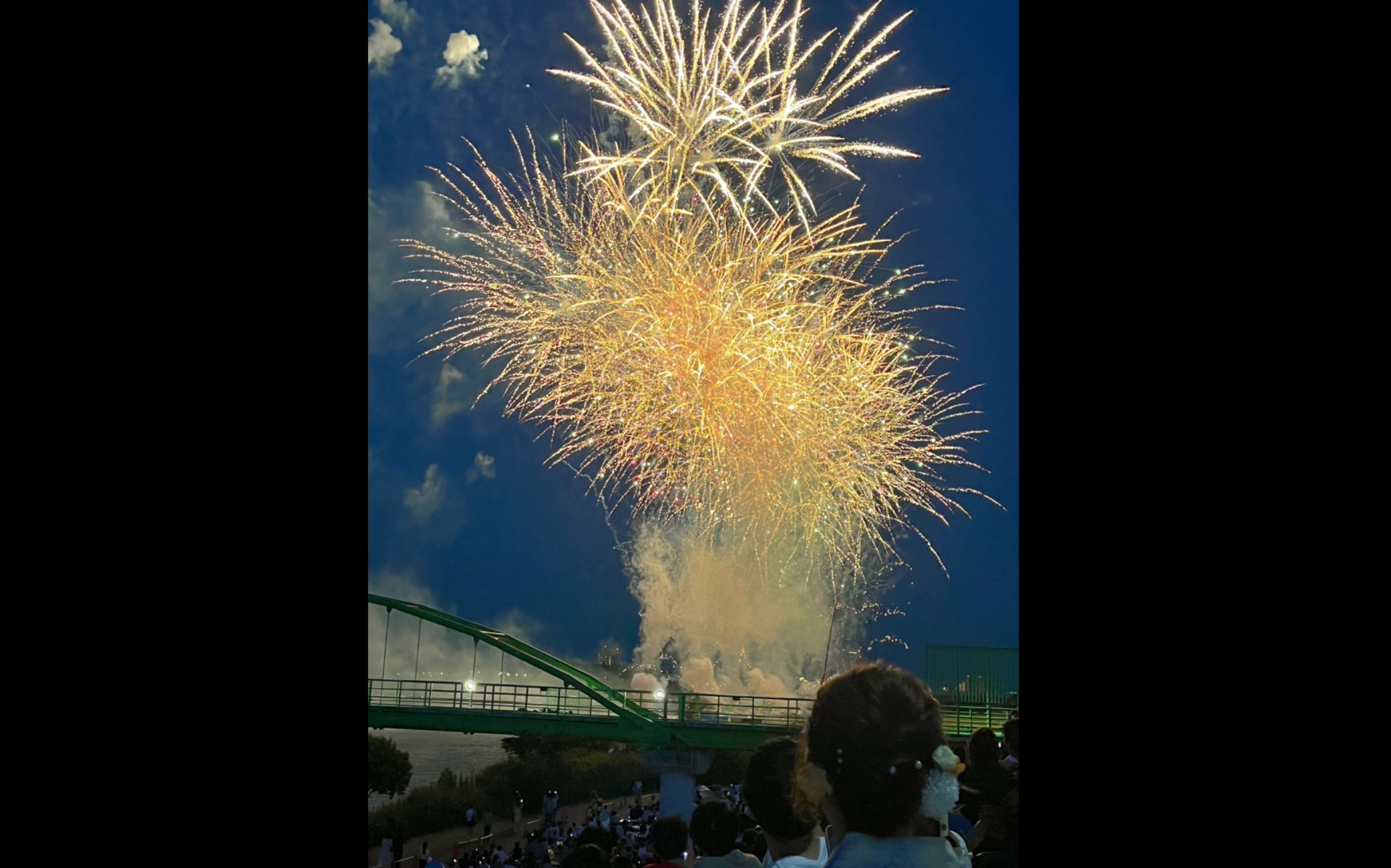 第一次参加日本花火大会|夏日|烟火|晚霞|少女|清风