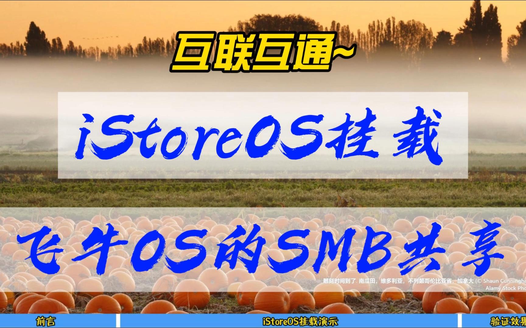 互联互通~iStoreOS如何挂载飞牛OS的SMB共享文件夹~哔哩哔哩bilibili