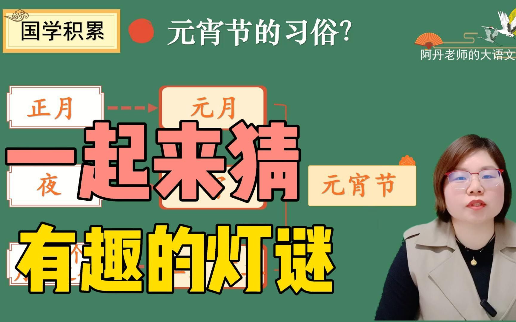 国学常识 元宵节的起源和习俗你知道吗?有趣的灯谜你能猜出来吗?哔哩哔哩bilibili