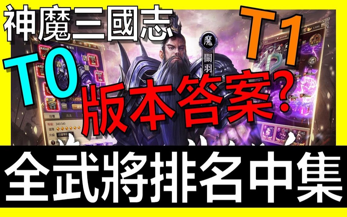 [图]【放置三国】全武将排名点评(中集)！ ！ 11星阵容你们决定好了吗！ ？ ｜礼包码序号免费拿！ 《阿砲Apau》请给我魔关羽