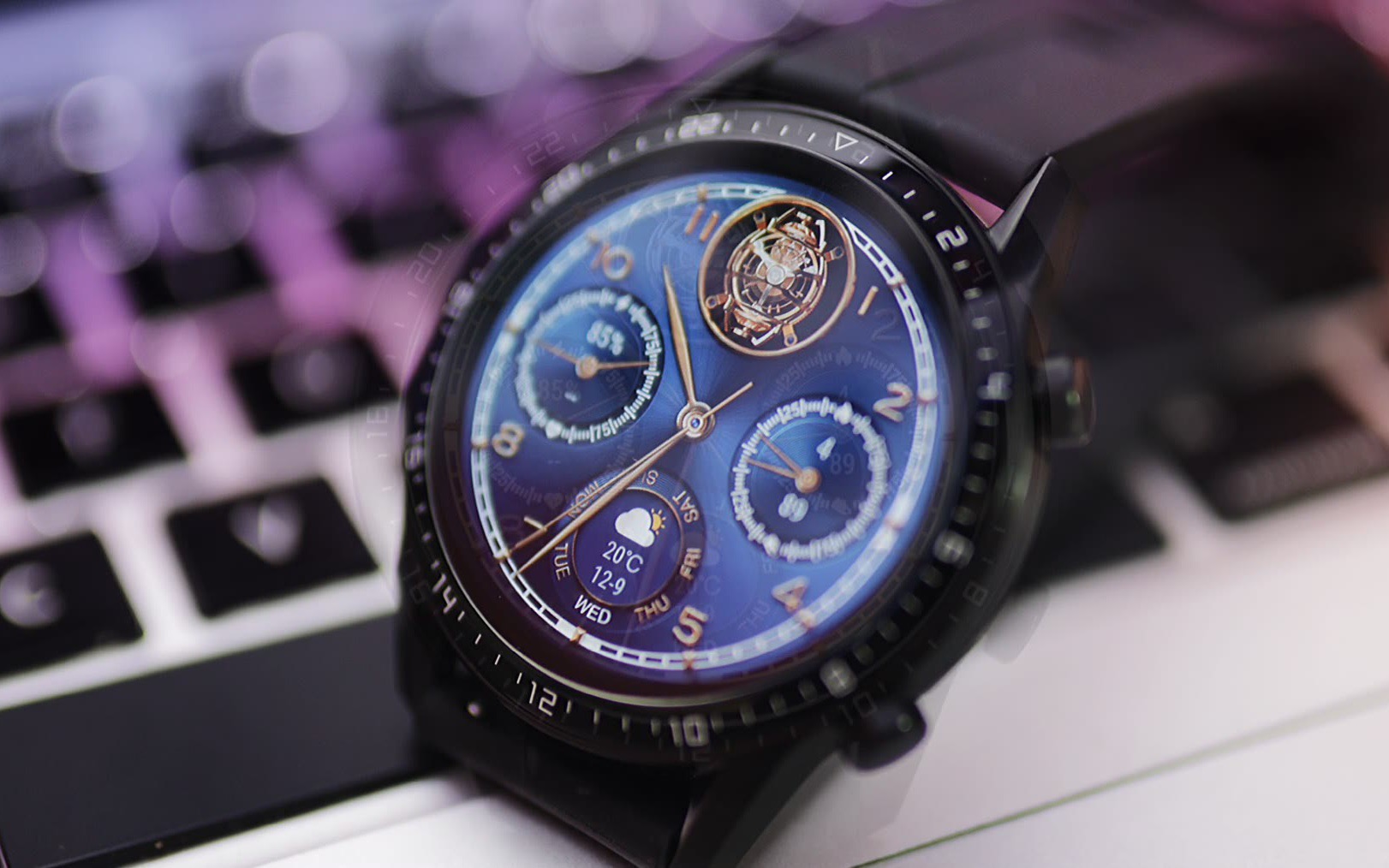 华为watchgt手表表盘动态雅致蓝