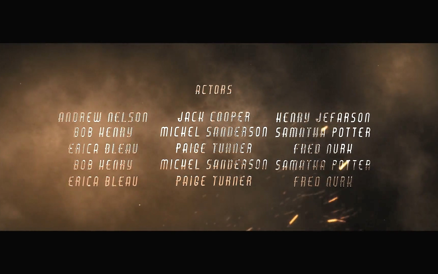 ae模板金属效果的电影字幕电影结尾模板好莱坞电影预告模板史诗级电影