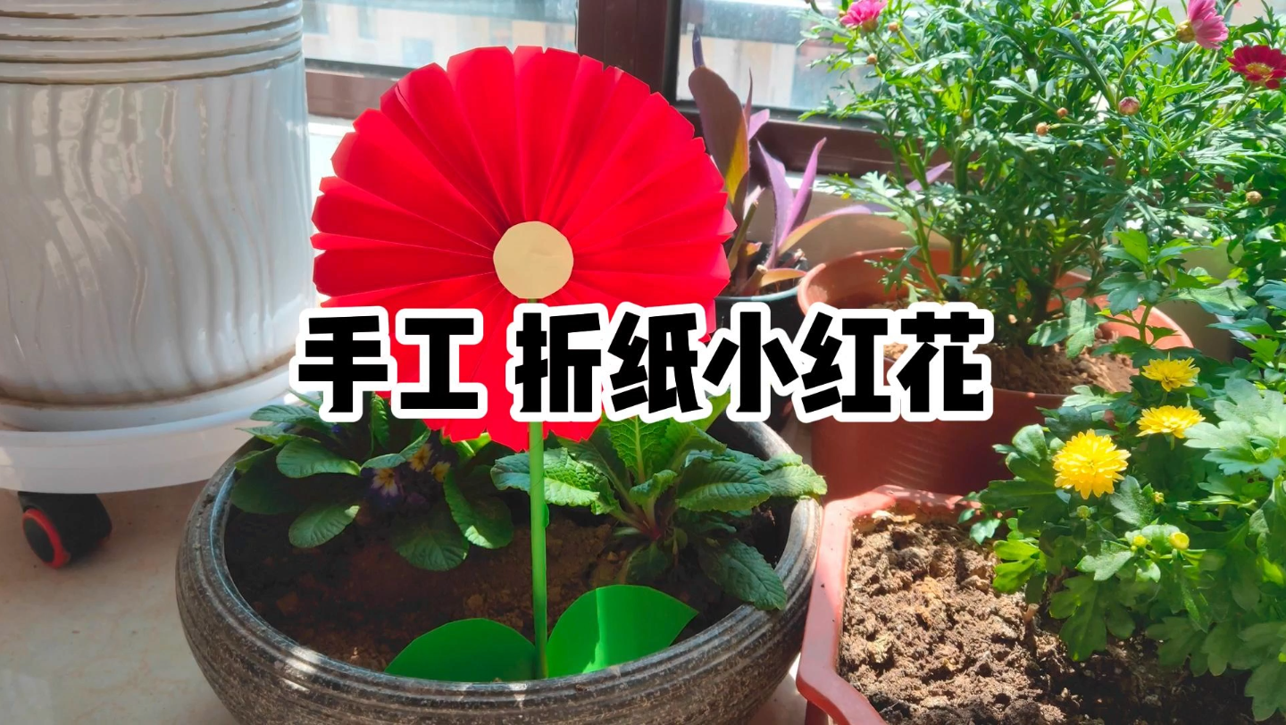 活動作品手工摺紙小紅花