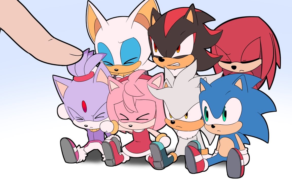 小卡通索尼克和他的朋友们vs手指头