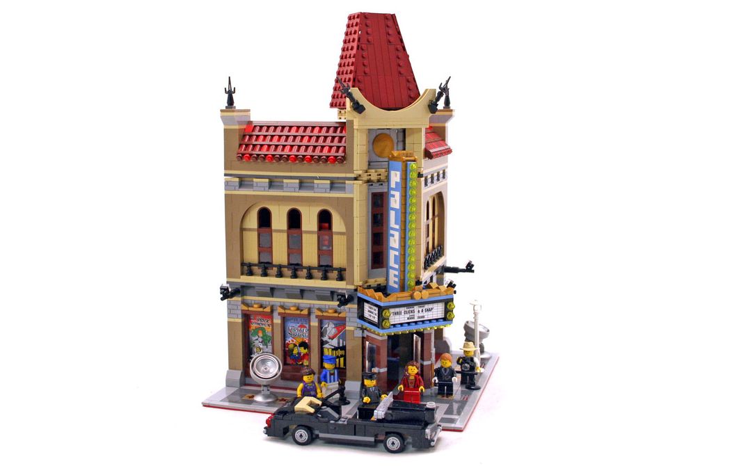 乐高lego10232创意百变高手街景大戏院拼搭搬砖视频