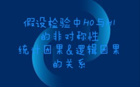 【自制习题讲解】+假设检验中H0与H1的非对称性 统计因果&逻辑因果&概率决策的关系+(流焱之舞)+(无字幕)哔哩哔哩bilibili