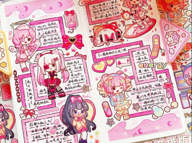 🎀粉色系weeks手帐排版✨🎀可爱萌趴趴🌿🎀治愈系陪伴搭子