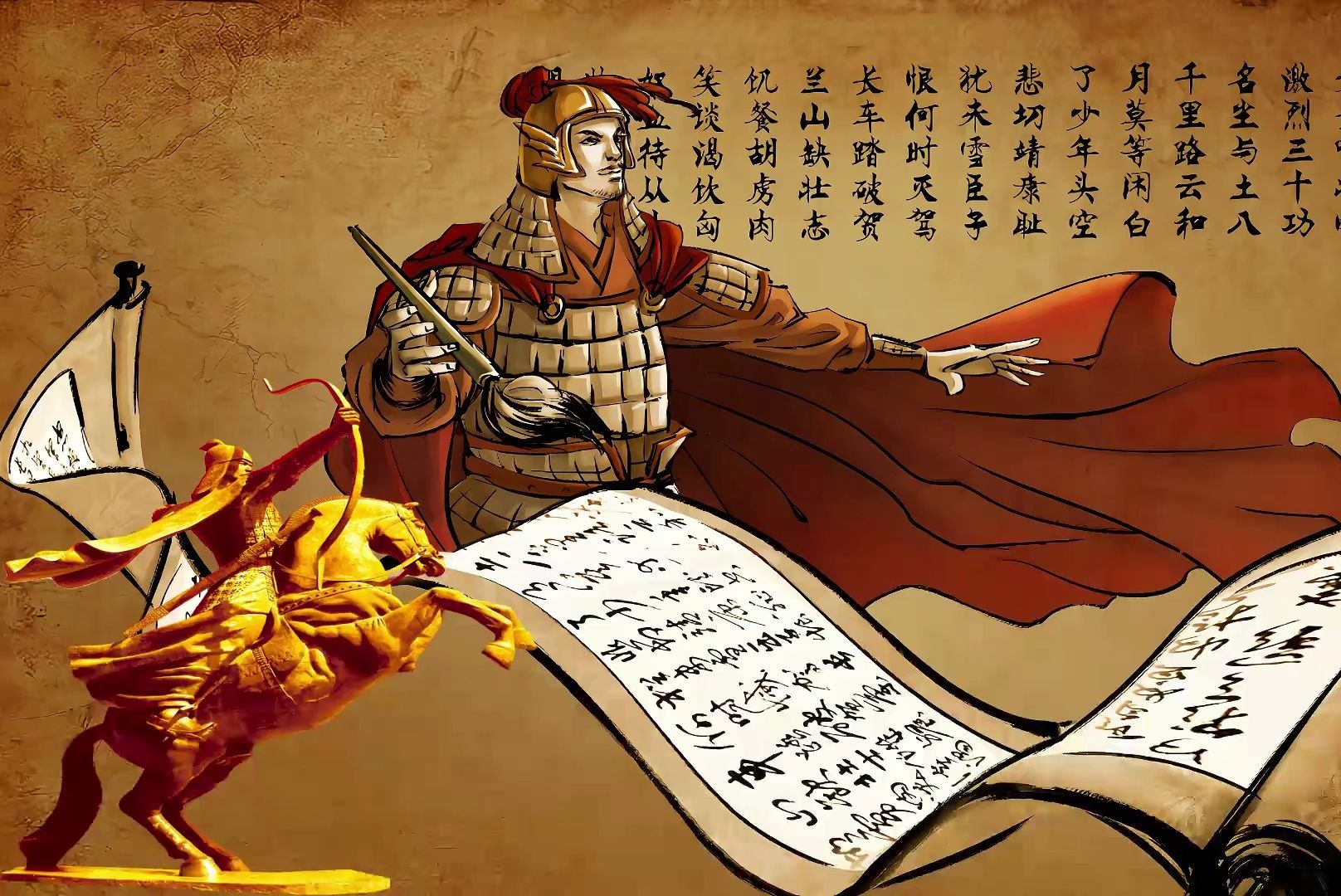 少儿口才作品《少年岳飞》背景视频