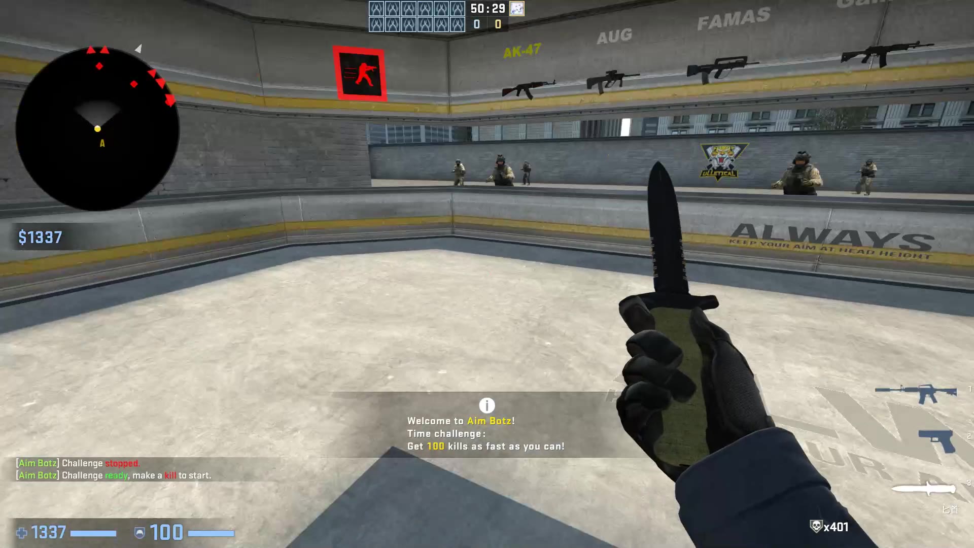 [csgo]一个黄金玩家的练枪水平