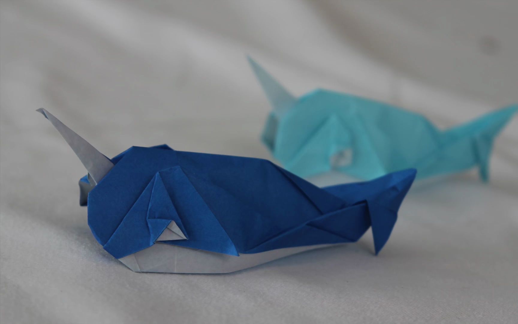 【jms origami】独角鲸折纸教程origami narwhal by ryan dong