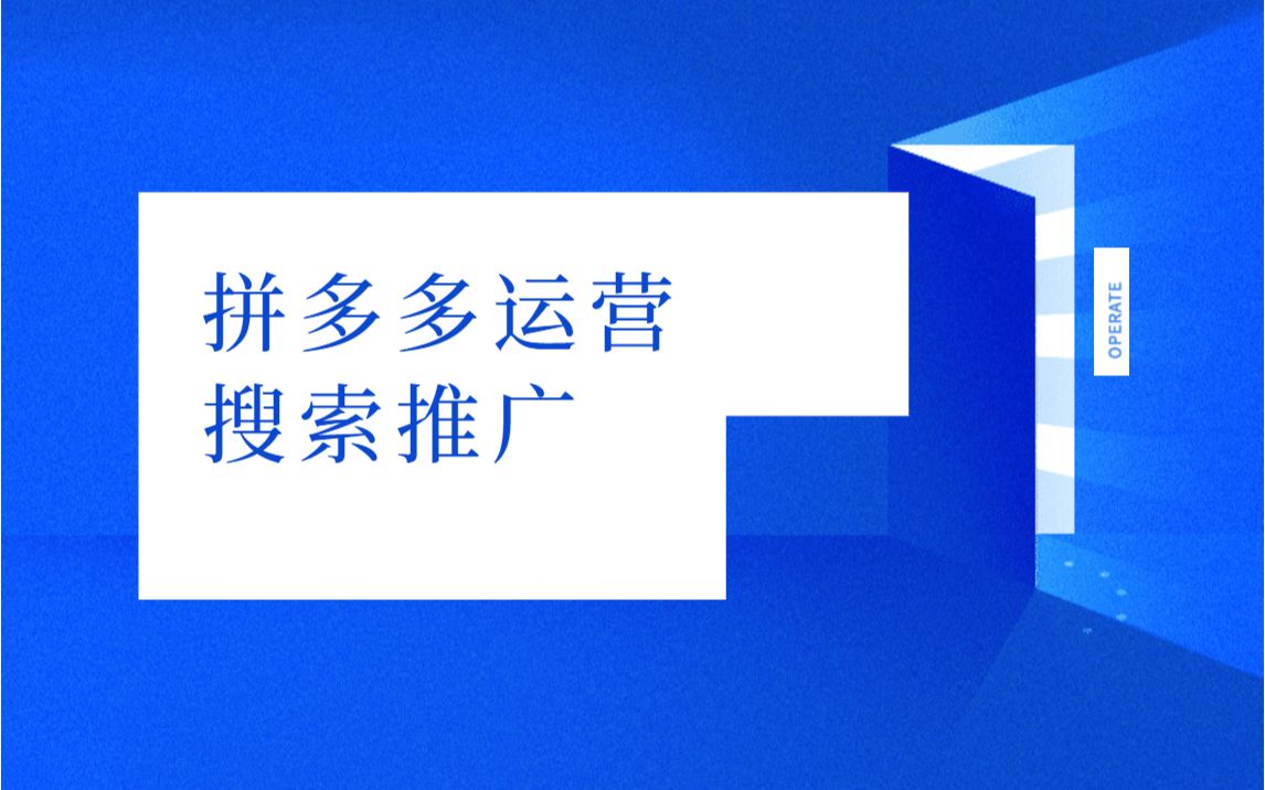 拼多多运营搜索推广+详细优化案例=100%学会搜索新手值得一看哔哩哔哩bilibili