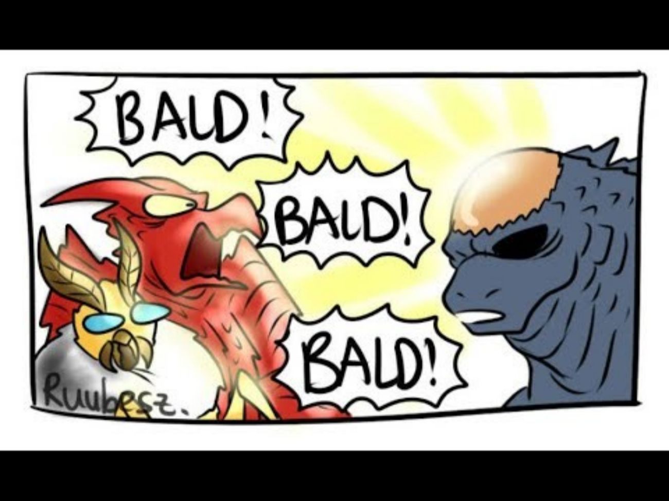 哥斯拉同人漫画配音-变秃了