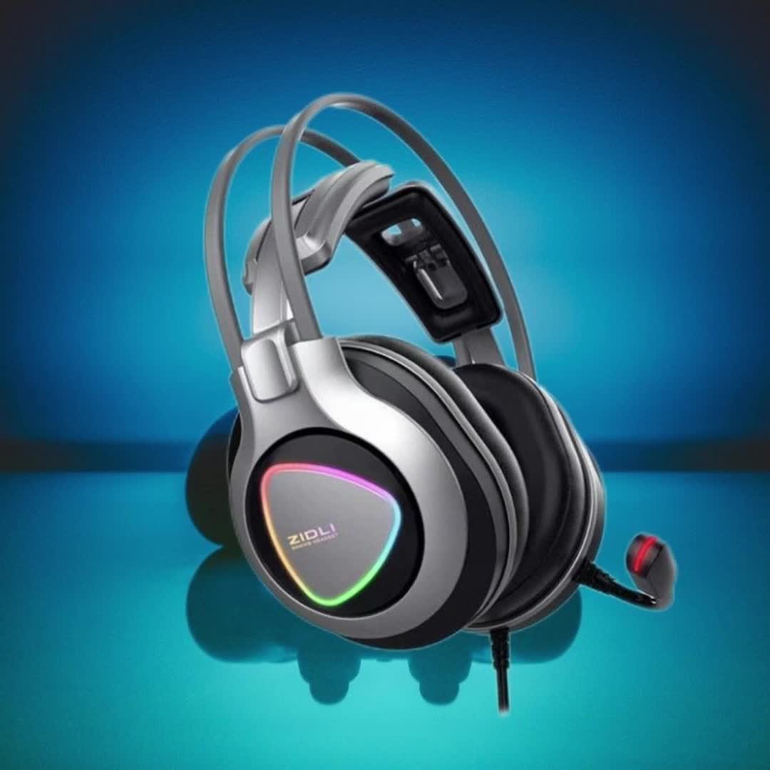 【20元券】炫酷磁动力耳机zh10电竞游戏头戴式网吧电脑专业级lol有线