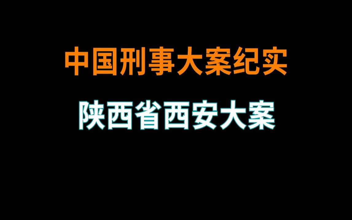 西安大案 | 中国刑事大案纪实 | 刑事案件要案记录哔哩哔哩bilibili