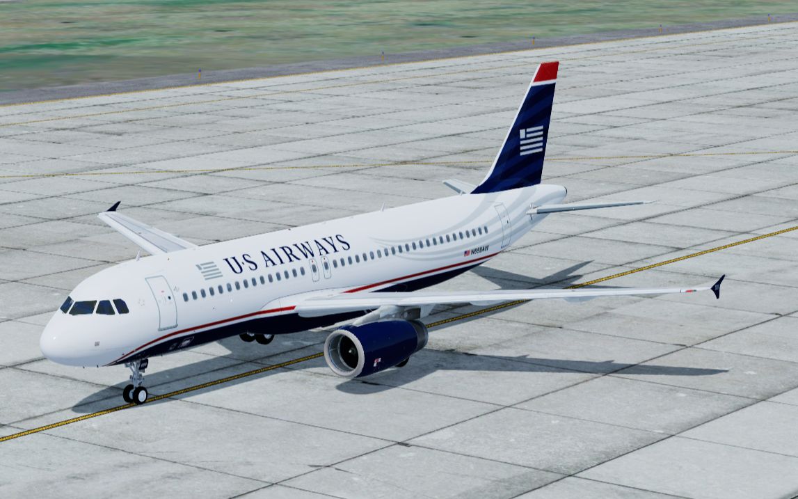 全美航空a320-232阴天侧风落地哈利法克斯