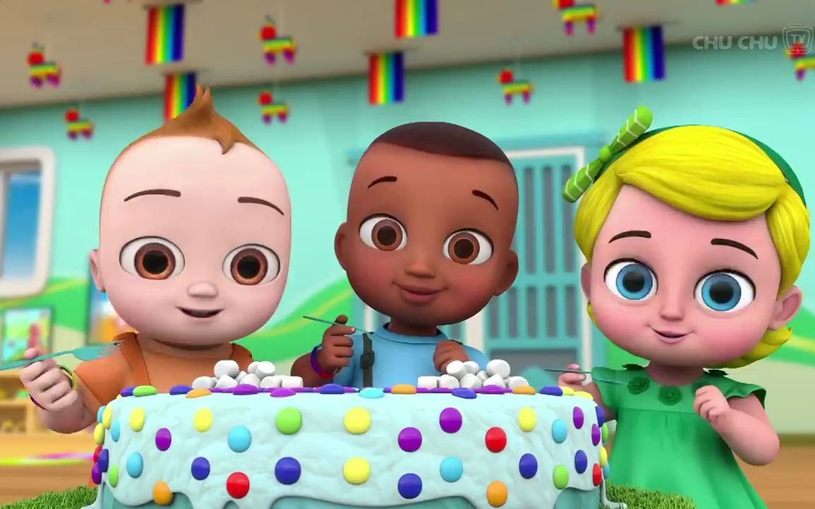 [图]The Rainbow Party - Color Songs for Children + ChuChu TV