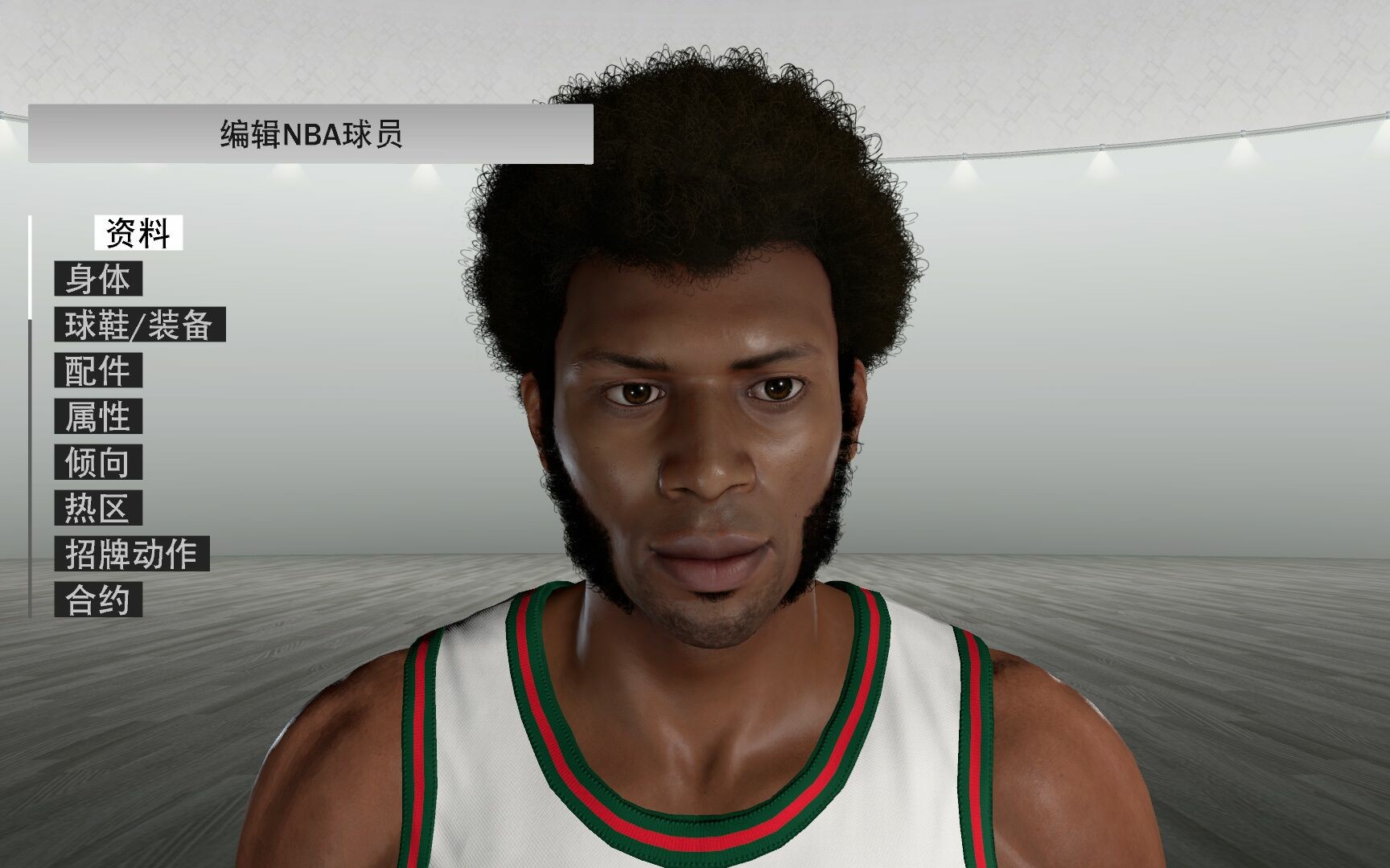 nba2k19天勾贾巴尔捏脸数据放出