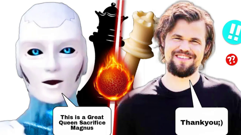 CARLSEN vs SUPI Queen Sacrifice IMMORTAL GAME WOW GAME! 