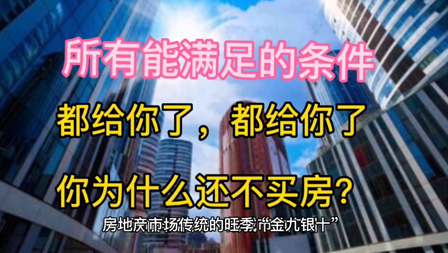 所有能满足的条件,都给你了,你为什么还不买房?哔哩哔哩bilibili