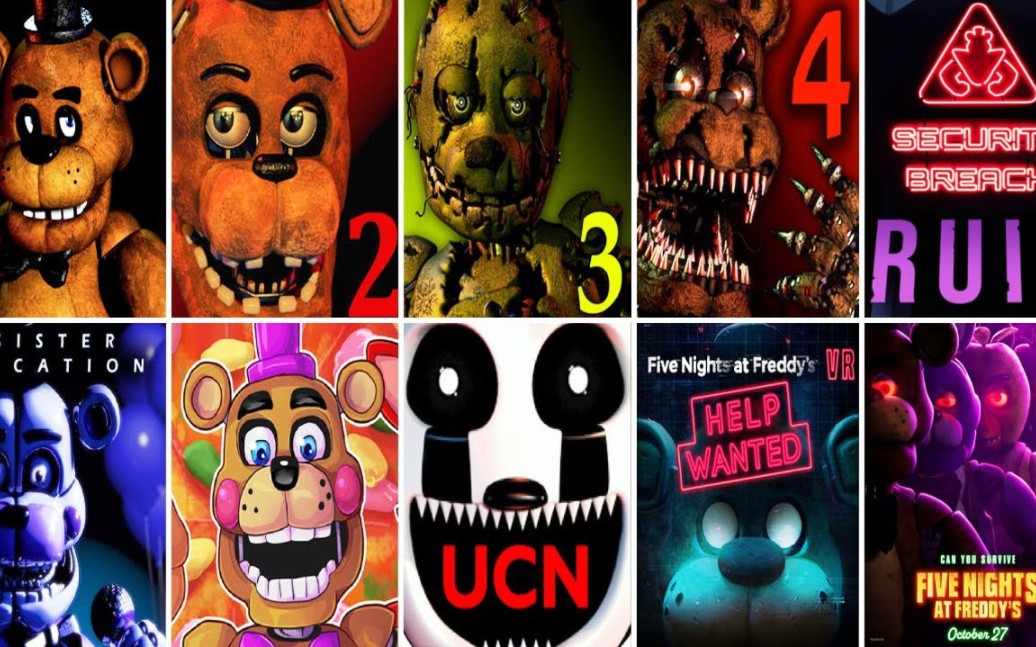 [图]FNAF 2014~2023 历代官方预告片合集