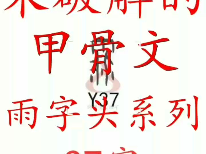 未破译的甲骨文,雨字头系列37字哔哩哔哩bilibili