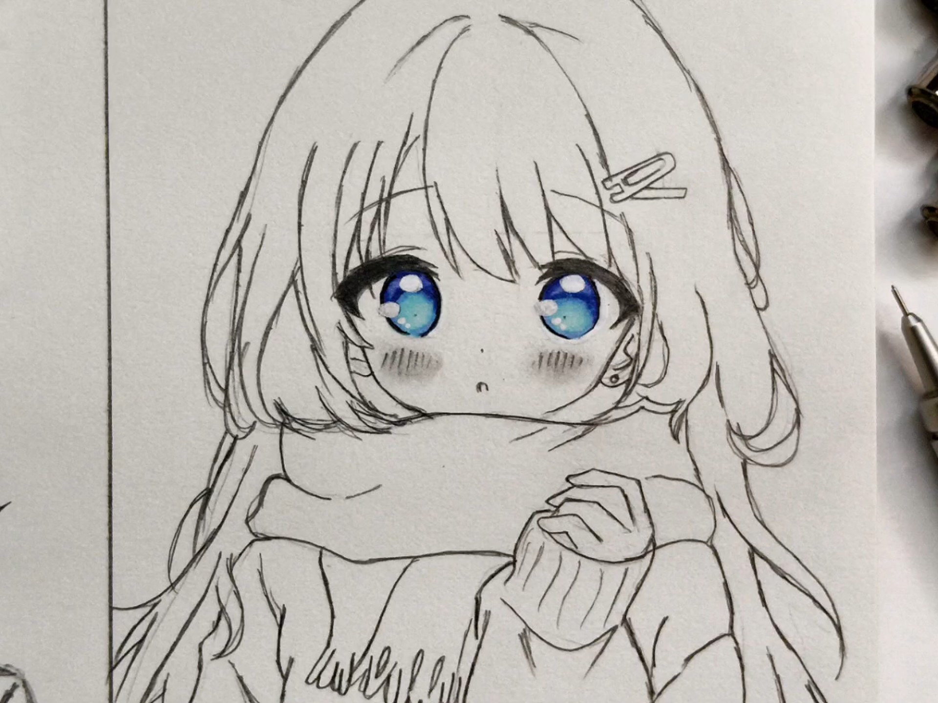 怎样画动漫萌妹/绘画过程